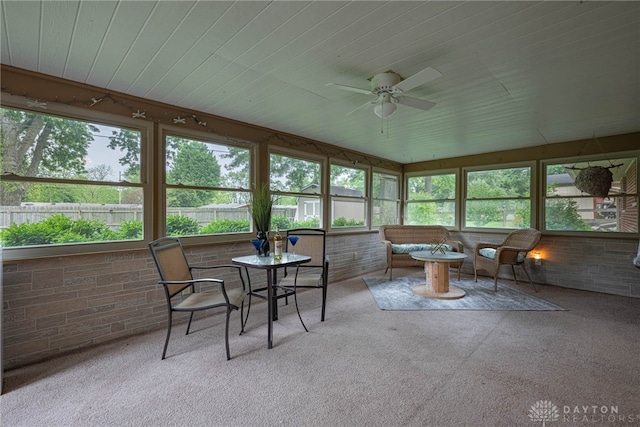 2444 Tennyson Dr, Bellbrook, OH 45305 - sunroom with carpet flooring and wooden ceiling
