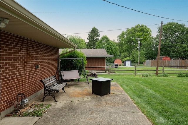 2444 Tennyson Dr, Bellbrook, OH 45305 - view of patio featuring a storage shed