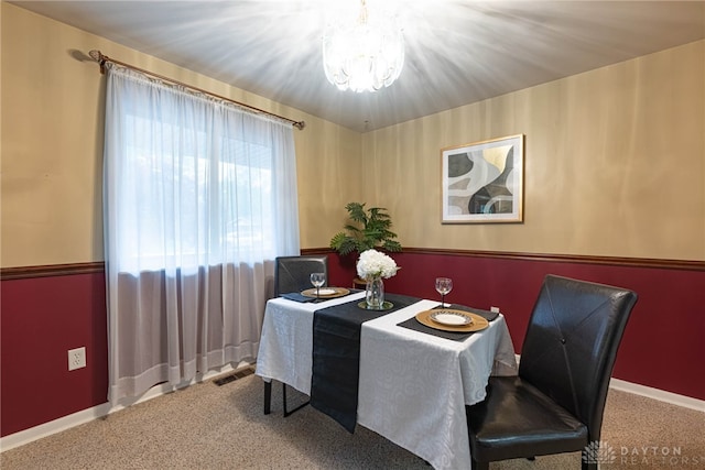 2444 Tennyson Dr, Bellbrook, OH 45305 - carpeted office featuring a chandelier and baseboards
