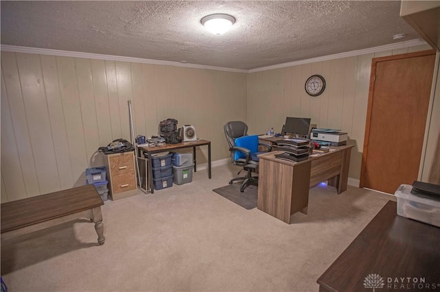 40 Nicholson Ct, Washington Twp, OH 45459 - carpeted office with ornamental molding and a textured ceiling