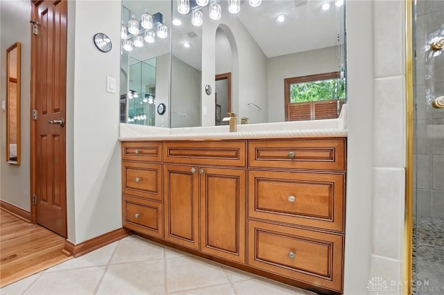 1129 Green Tree Rd, Centerville, OH 45429 - bathroom with vanity, baseboards, and tile patterned flooring