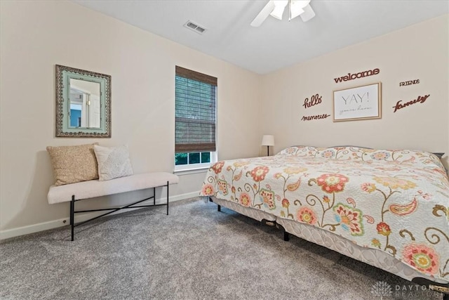 1422 Shawnee Run Dr, Maineville, OH 45039 - bedroom featuring carpet flooring, baseboards, and a ceiling fan