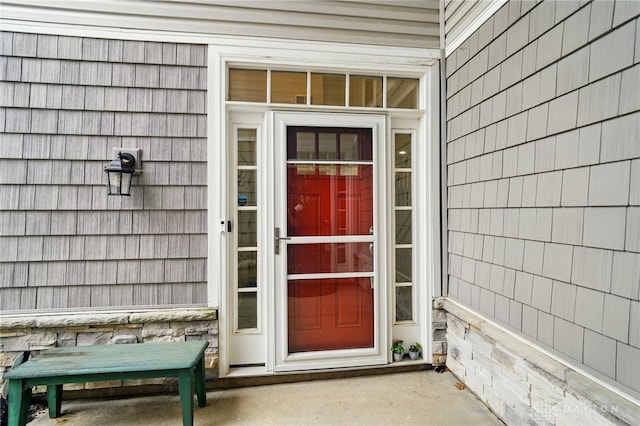 641 Angler Ct, Beavercreek, OH 45430 - doorway to property with stone siding
