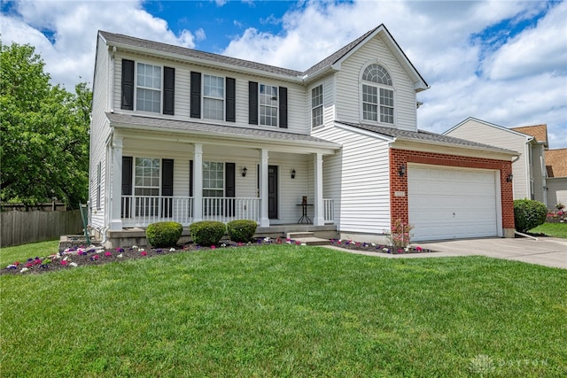 1233 Terrington Way, Miamisburg, OH 45342 - view of front of home with a porch, driveway, and an attached garage