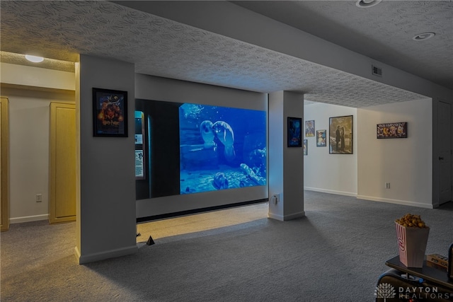 1233 Terrington Way, Miamisburg, OH 45342 - carpeted cinema with a textured ceiling and baseboards