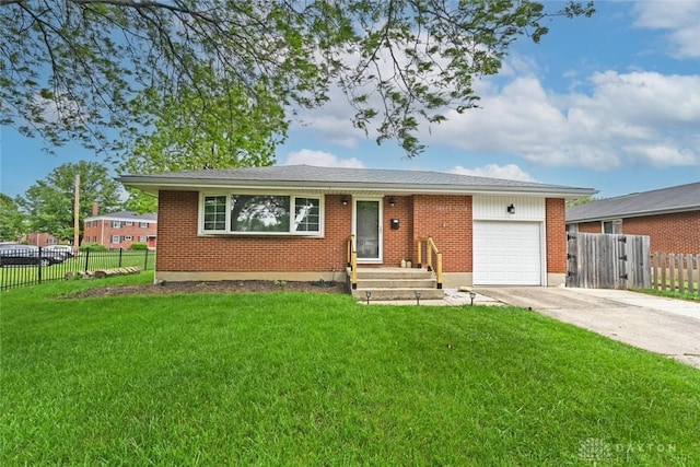 1525 Forrer Blvd, Kettering, OH 45420 - ranch-style home with an attached garage, concrete driveway, and brick siding