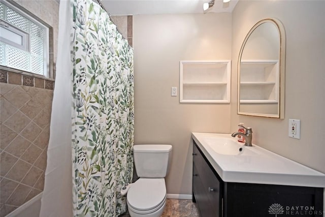 1525 Forrer Blvd, Kettering, OH 45420 - full bath featuring vanity, toilet, and shower / bathtub combination with curtain