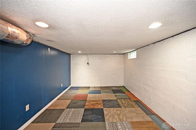 932 Crestmore Ave, Dayton, OH 45402 - basement featuring a textured ceiling and recessed lighting