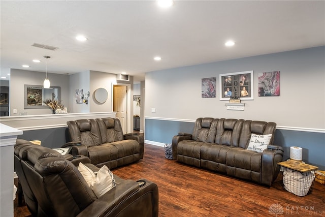 2155 Shenandoah Dr, Troy, OH 45373 - living room featuring wood finished floors, recessed lighting, and baseboards
