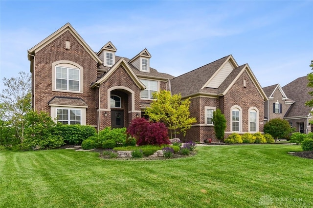 3886 Hudson Hills Ln, Mason, OH 45040 - view of front of home with brick siding and a front yard