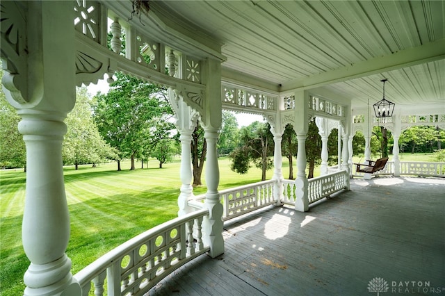 5894 Hamilton Lebanon Rd, Monroe, OH 45044 - wooden porch featuring a yard