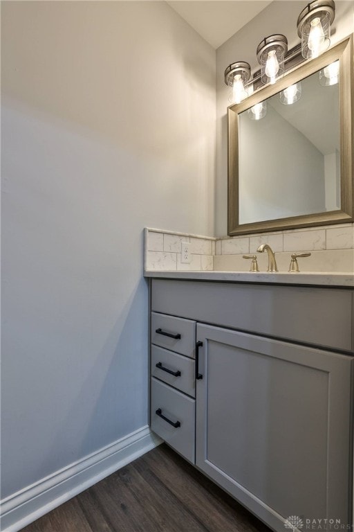 3085 State Route 122, Springboro, OH 45005 - bathroom with vanity, wood finished floors, and baseboards