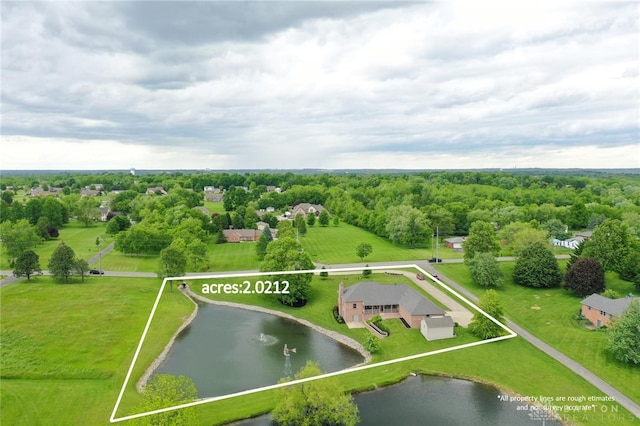 3085 State Route 122, Springboro, OH 45005 - aerial overview of property's location with property parcel outlined and a large body of water