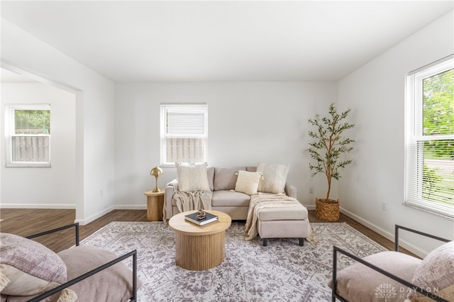 4513 Silver Oak St, Dayton, OH 45424 - living area featuring wood finished floors and baseboards