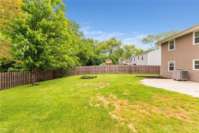 4513 Silver Oak St, Dayton, OH 45424 - view of yard with central air condition unit and a patio