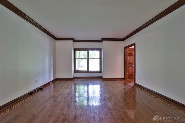 7299 Country Club Ln, West Chester, OH 45069 - empty room with crown molding, wood finished floors, and baseboards