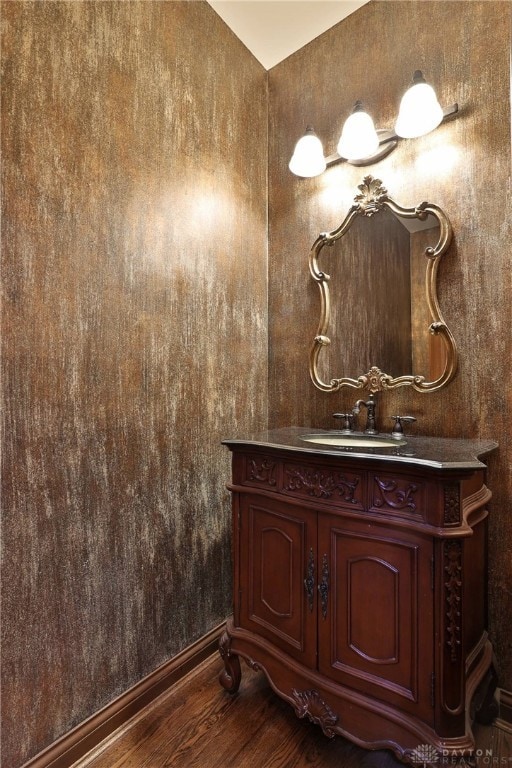 7299 Country Club Ln, West Chester, OH 45069 - bathroom with vanity and wood finished floors