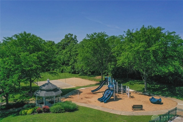 7299 Country Club Ln, West Chester, OH 45069 - community jungle gym featuring a gazebo and a lawn