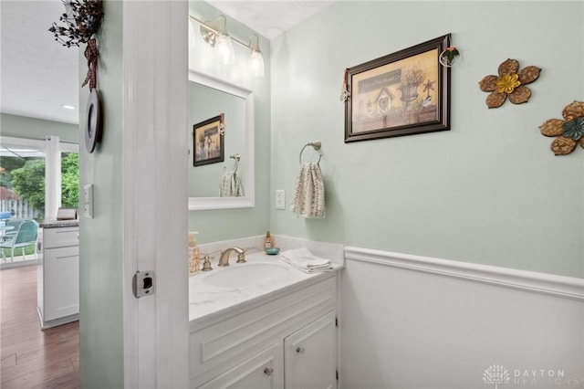 2866 Fence Stone Ct, Dayton, OH 45458 - bathroom featuring vanity and wood finished floors
