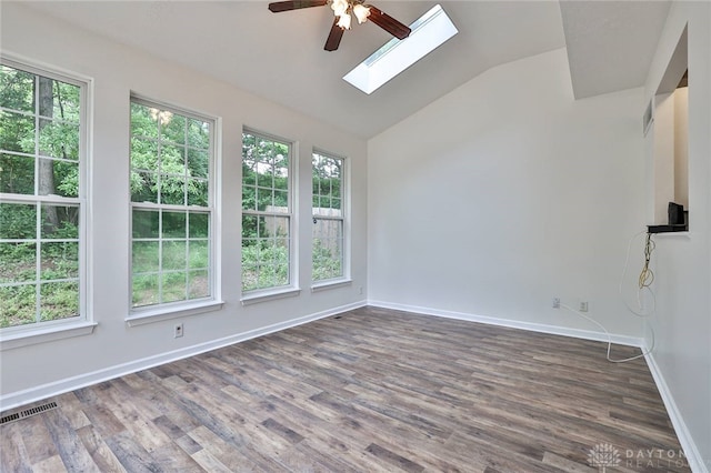 510 Delaware Xing, Trenton, OH 45067 - unfurnished sunroom with a skylight, plenty of natural light, and lofted ceiling