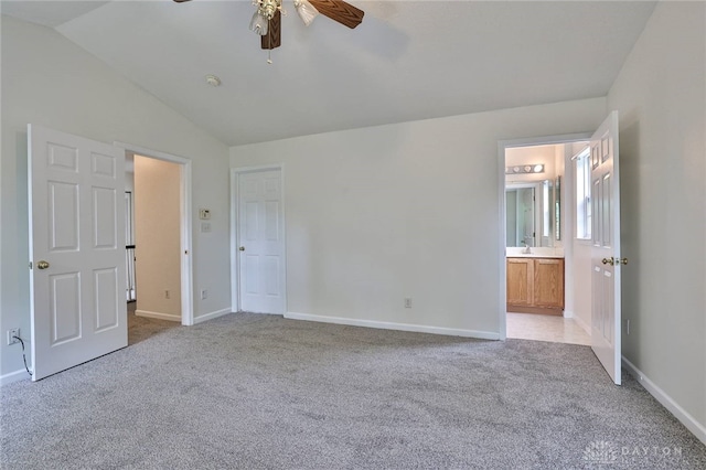 510 Delaware Xing, Trenton, OH 45067 - unfurnished bedroom featuring carpet flooring, lofted ceiling, and baseboards