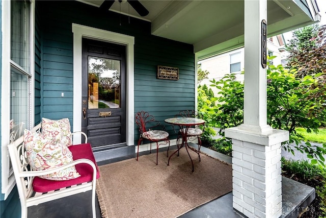 206 Wright Ave, Lebanon, OH 45036 - porch with a ceiling fan