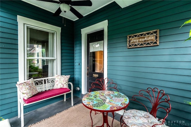 206 Wright Ave, Lebanon, OH 45036 - covered porch featuring ceiling fan