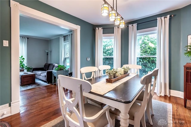 206 Wright Ave, Lebanon, OH 45036 - dining room featuring wood finished floors and baseboards