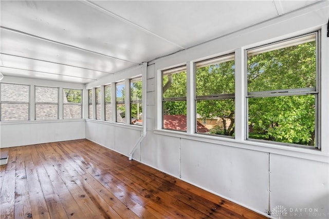 303 Hadley Ave, Oakwood, OH 45419 - unfurnished sunroom with hardwood / wood-style flooring and a wooden deck