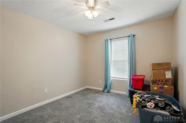 432 Applegate Rd, Englewood, OH 45322 - playroom with ceiling fan, carpet flooring, and baseboards