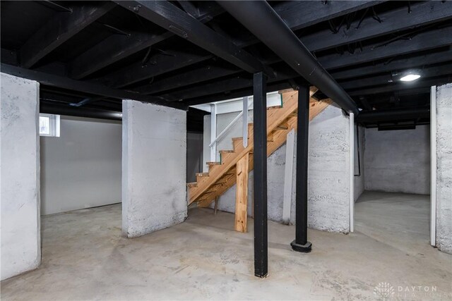4370 Dayton Liberty Rd, Dayton, OH 45417 - below grade area with stairway