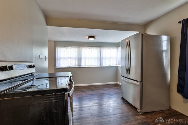 27 S Quentin Ave, Dayton, OH 45403 - kitchen with appliances with stainless steel finishes and dark wood finished floors