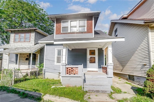 133 Bircher Ave, Dayton, OH 45403 - view of front facade with covered porch and roof with shingles