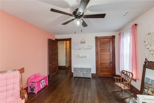 25 La Belle St, Dayton, OH 45403 - sitting room featuring a ceiling fan, wood finished floors, and baseboards