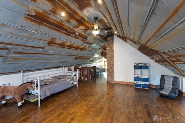 25 La Belle St, Dayton, OH 45403 - bedroom with wood finished floors, lofted ceiling, and baseboards