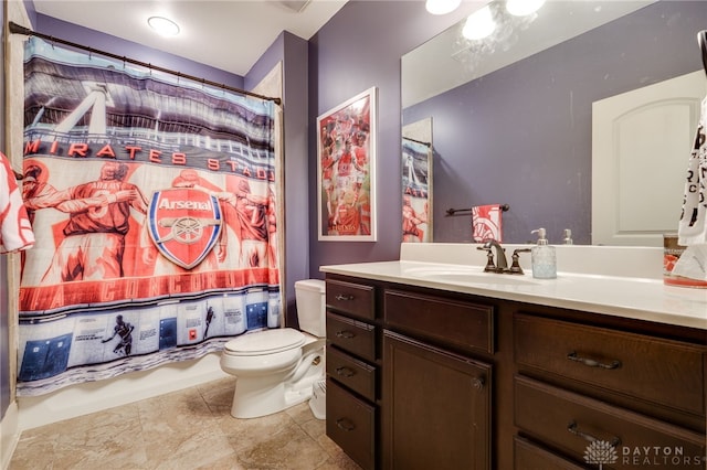 10067 Yearling Run, Dayton, OH 45458 - bathroom featuring toilet, vanity, and curtained shower