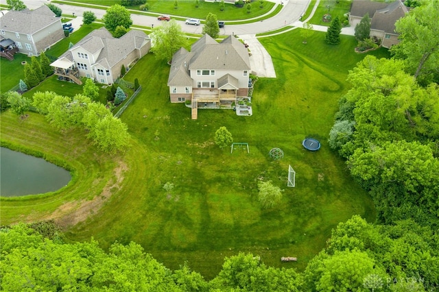 10067 Yearling Run, Dayton, OH 45458 - aerial perspective of suburban area featuring a large body of water