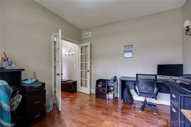 10067 Yearling Run, Dayton, OH 45458 - office space featuring french doors, wood finished floors, and baseboards