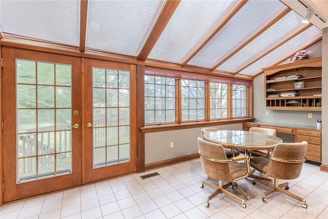 514 Shambord Cir, Kettering, OH 45429 - dining room featuring french doors, healthy amount of natural light, baseboards, and light tile patterned floors