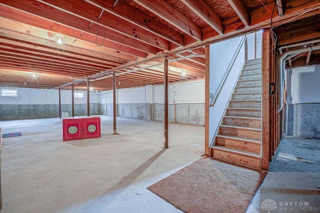 6423 Howe Rd, Middletown, OH 45042 - basement with stairway