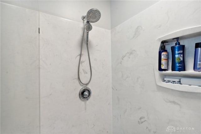 1134 N Webb Rd, Adams Twp, OH 45177 - bathroom view of a marble finish shower
