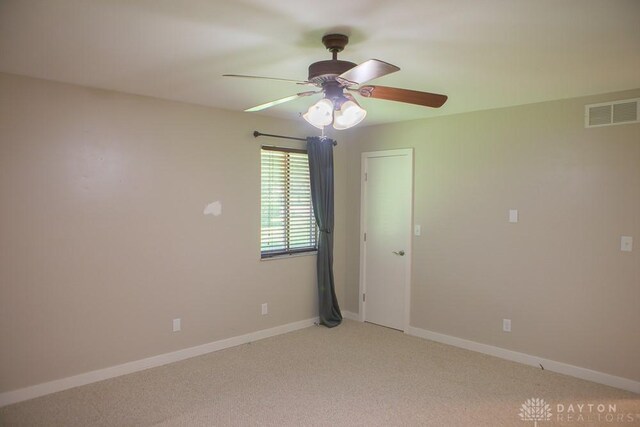 316 Honey Jane Dr, Beavercreek, OH 45434 - spare room with a ceiling fan, baseboards, and light colored carpet