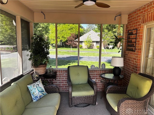 2460 Coriander Ct, Troy, OH 45373 - sunroom featuring ceiling fan