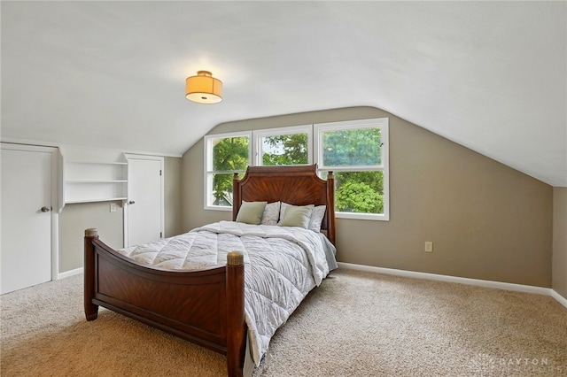 450 Ridgewood Ave, Oakwood, OH 45409 - bedroom featuring carpet floors, vaulted ceiling, and baseboards