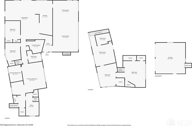 450 Ridgewood Ave, Oakwood, OH 45409 - property floor plan