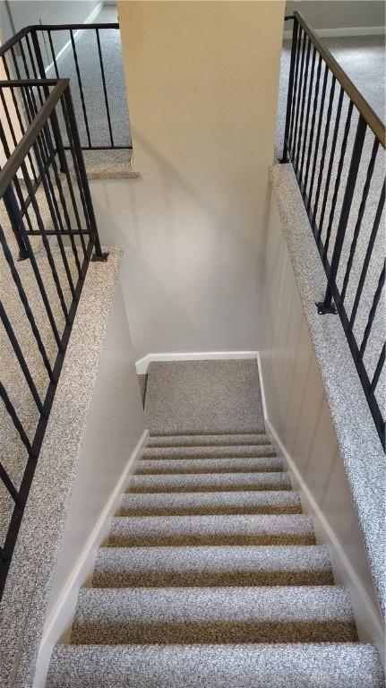 413 W Lake Ave, New Carlisle, OH 45344 - stairway with baseboards