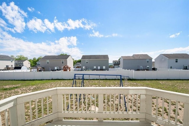 1852 Amelia Way, Dayton, OH 45439 - view of wooden balcony featuring a residential view and a deck