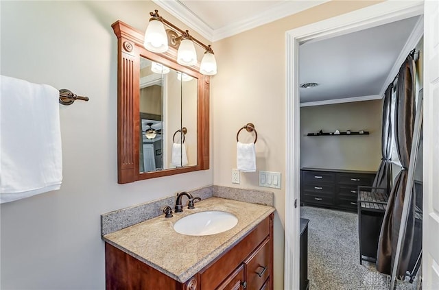 319 Camborne Dr, Englewood, OH 45322 - bathroom featuring vanity and crown molding