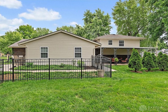 5135 Lamonte Dr, Fairfield, OH 45014 - rear view of house with a patio area