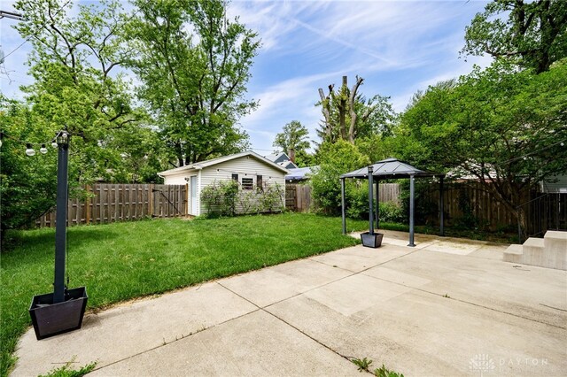1809 Shroyer Rd, Oakwood, OH 45419 - fenced backyard with a gazebo and a patio area